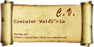 Czeisler Valéria névjegykártya