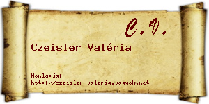 Czeisler Valéria névjegykártya